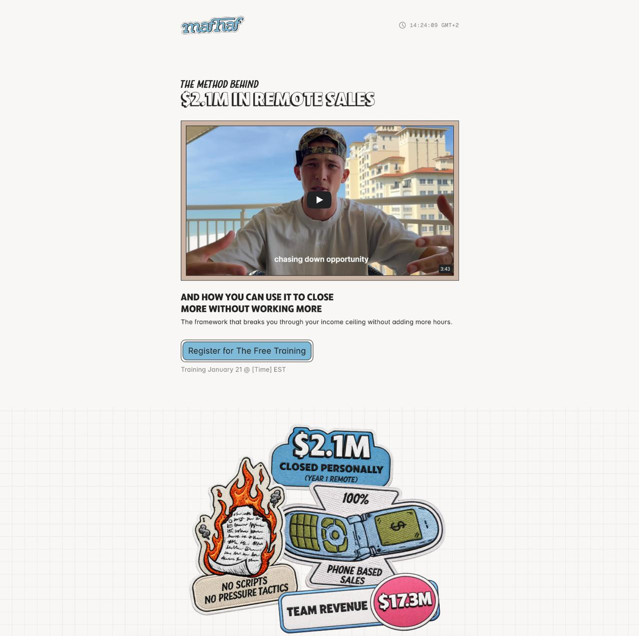 MAFHAF webinar registration page